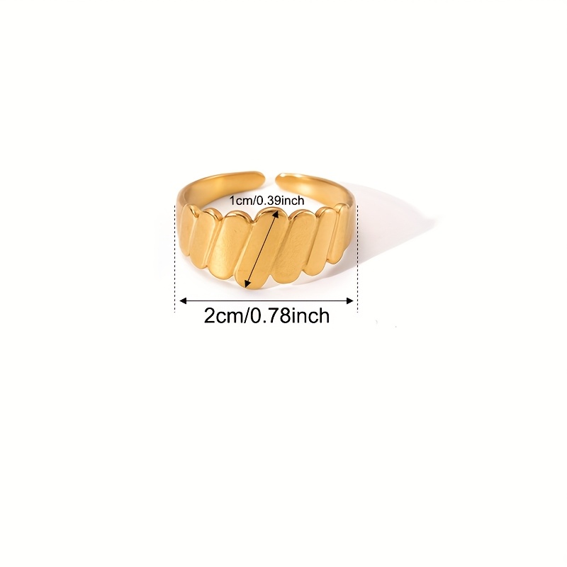 Titanium Steel Geometric Twist Ring for Women